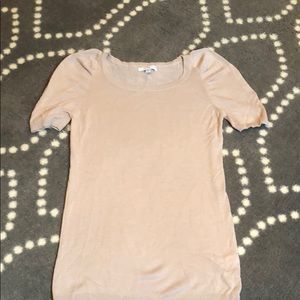 Gap nude pink puff sleeve shirt